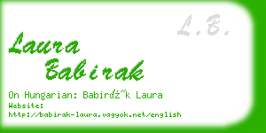 laura babirak business card